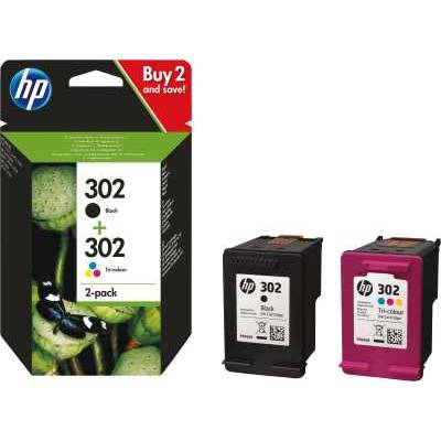 TIN HP 302 Doppelpack 1xschwarz+1xcolor