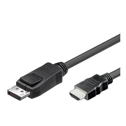 Anschlusskabel DisplayPort 1.2 an HDMI 1.4b 4K @30Hz vergoldete Kontakte CU schwarz 2m Good Co