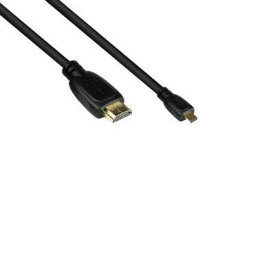 Anschlusskabel HDMI 2.0b Stecker (Typ A) an Mirco Stecker (Typ D) 4K / UHD @60Hz 18 Gbit/s vergo